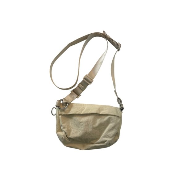 Small Beige Crossbody Bag With Adjustable Strap & Zip Pocket - Picture 3 of 8
